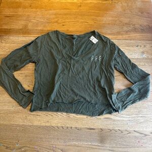 PINK Victoria's Secret Olive Crop Top